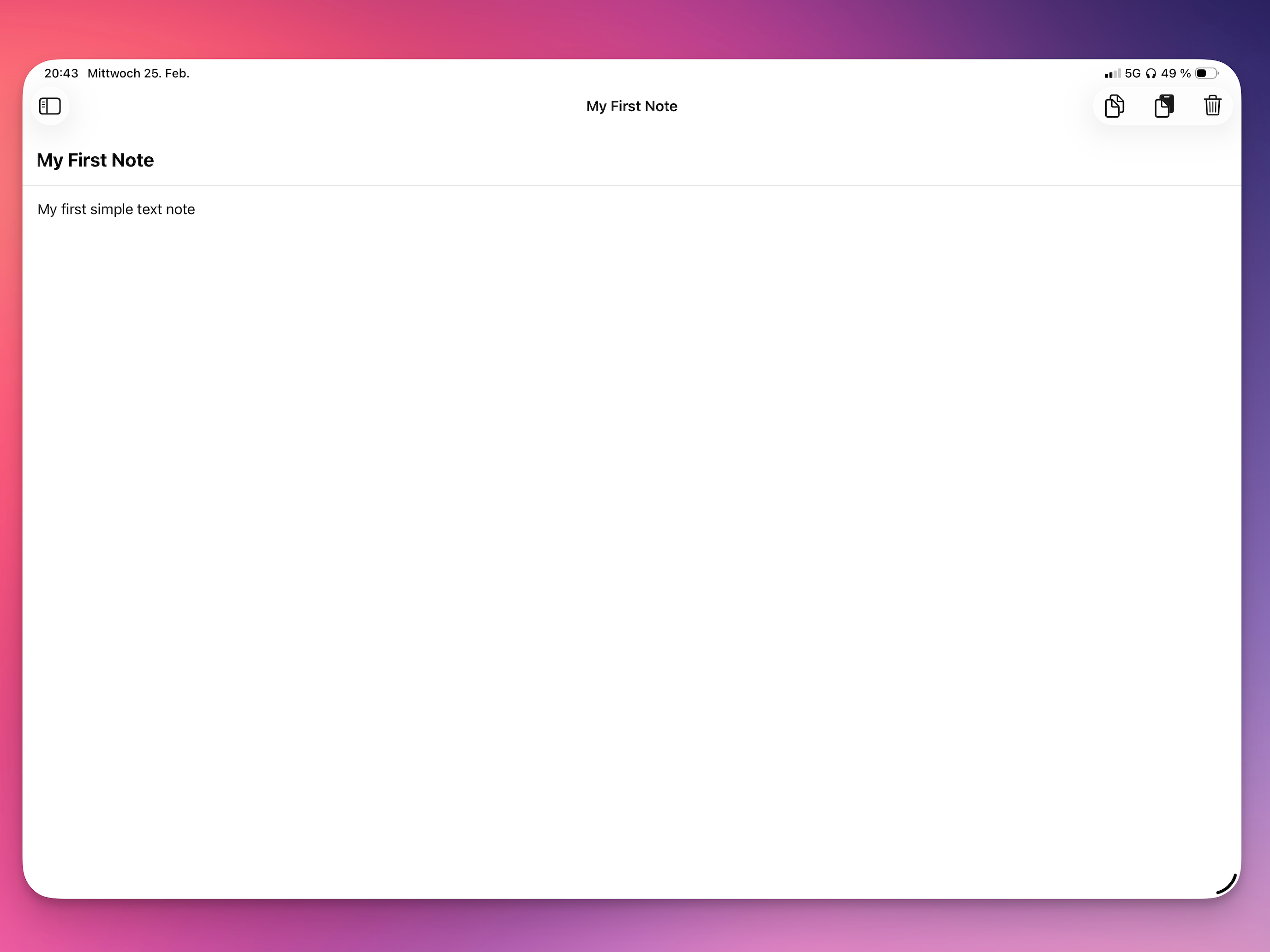 Simple Text Notes – iPad screenshot 2