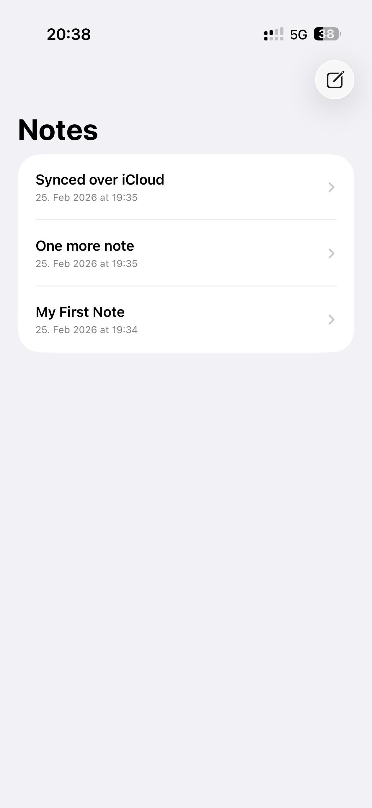 Simple Text Notes – iPhone screenshot 1